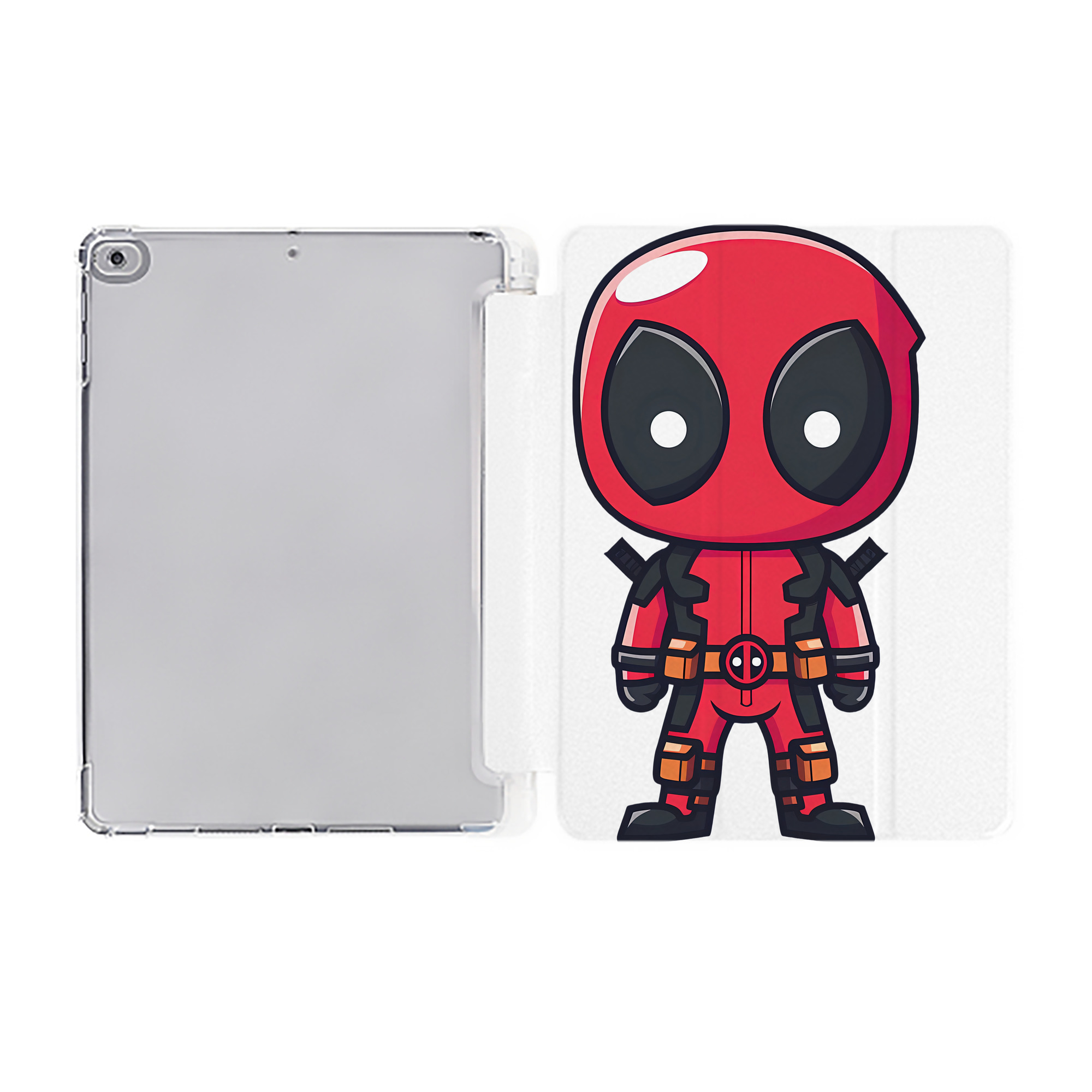 （画像用） Deadpool デッドプール IPad ケース ペン収納付き 三つ折りスタンド PUレザー×シリコン 対応機種9.5/10.5/10.9インチ